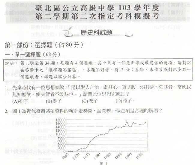 歷史模擬試題解析